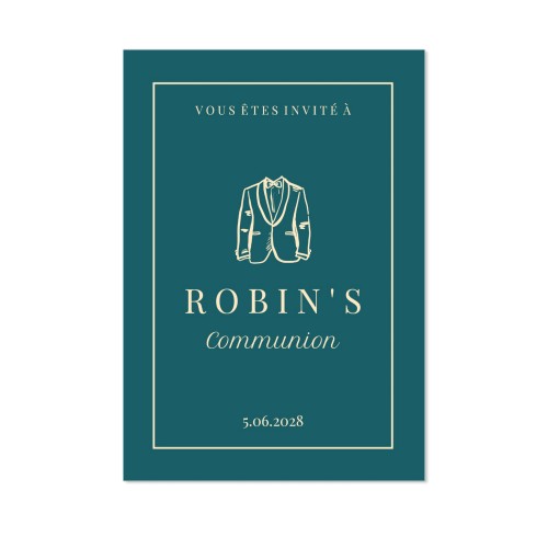 Faire-part 1 volet Portrait 10 x 14,3 cm