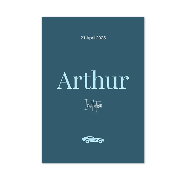 Faire-part 1 volet Portrait 10 x 14,3 cm