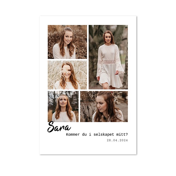 Enkle Fotokort Stående 10 x 14,3 cm