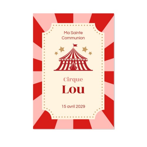 Faire-part 1 volet Portrait 10 x 14,3 cm