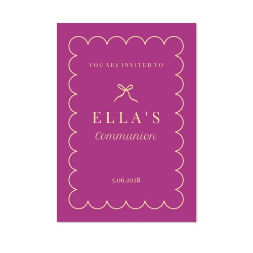 Classy Scallop Bow - Text Only Classy Scallop Bow - Text Only