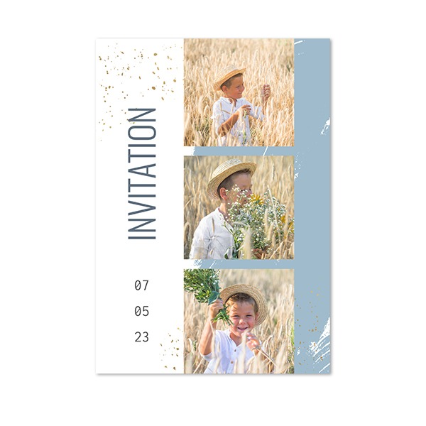 Faire-part 1 volet Portrait 10 x 14,3 cm