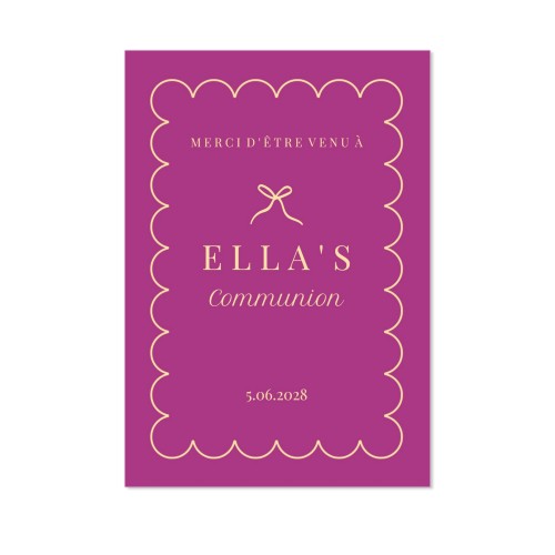 Faire-part 1 volet Portrait 10 x 14,3 cm