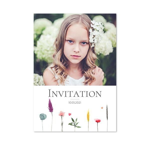 Faire-part 1 volet Portrait 10 x 14,3 cm Faire-part 1 volet Portrait 10 x 14,3 cm