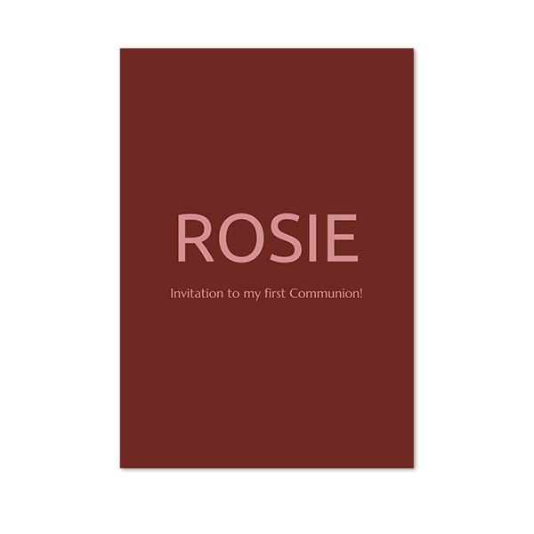 Faire-part 1 volet Portrait 10 x 14,3 cm