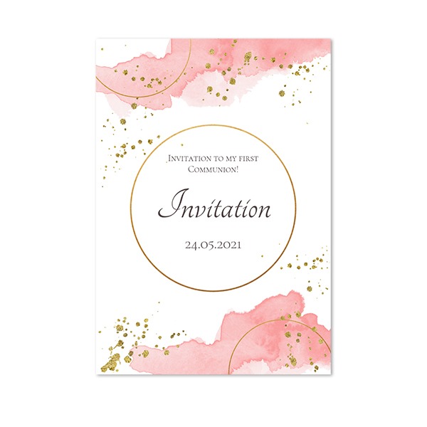 Faire-part 1 volet Portrait 10 x 14,3 cm