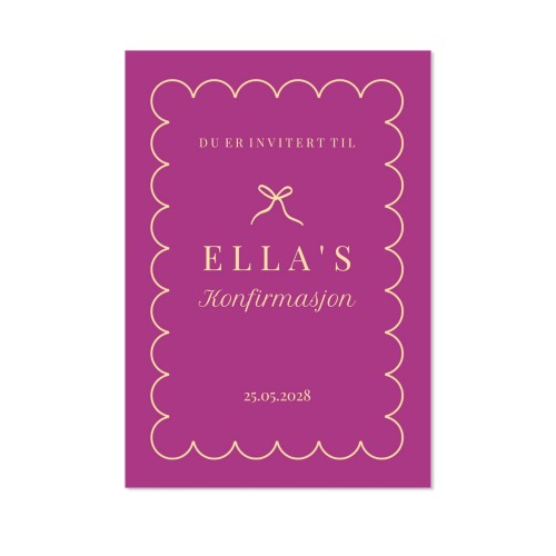 Classy Scallop Bow - Text Only