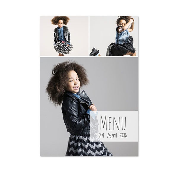 Faire-part 1 volet Portrait 10 x 14,3 cm