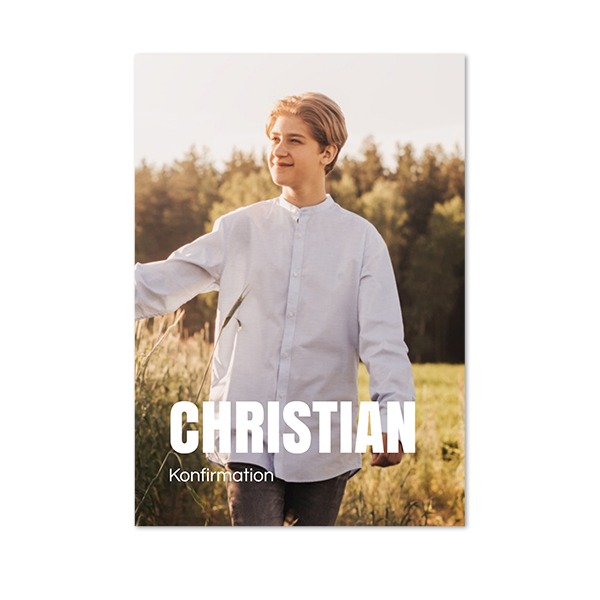 Enkle Fotokort Portræt 10 x 14,3 cm