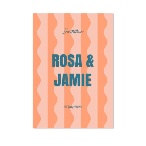 Color Blocking Waves Invitation