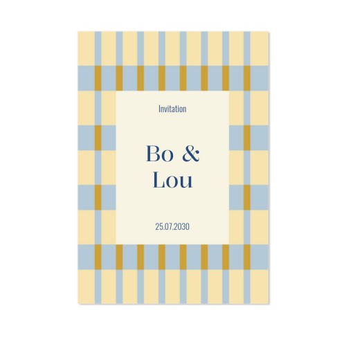 Elegant Stripe Frame Invitation