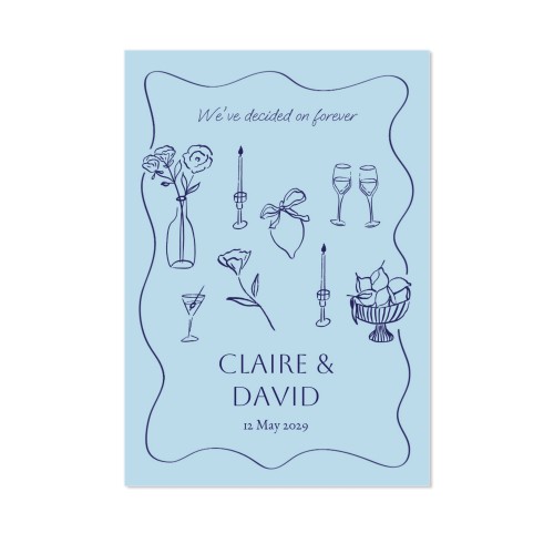 Faire-part 1 volet Portrait 10 x 14,3 cm Faire-part 1 volet Portrait 10 x 14,3 cm