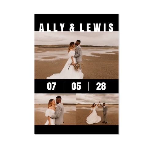 Faire-part 1 volet Portrait 10 x 14,3 cm