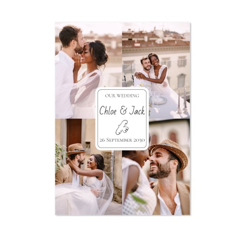 Faire-part 1 volet Portrait 10 x 14,3 cm