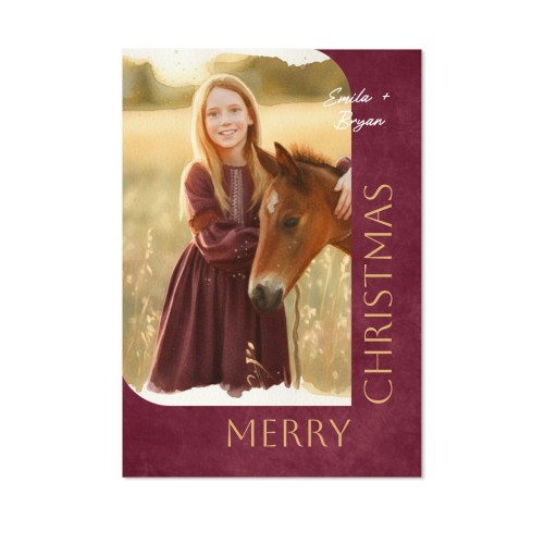 Faire-part 1 volet Portrait 10 x 14,3 cm