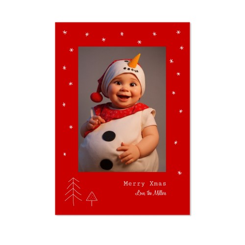 Faire-part 1 volet Portrait 10 x 14,3 cm