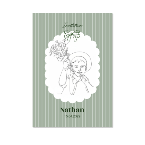 Faire-part 1 volet Portrait IA 10 x 14,3 cm Faire-part 1 volet Portrait IA 10 x 14,3 cm