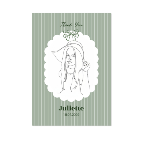 Faire-part 1 volet Portrait IA 10 x 14,3 cm Faire-part 1 volet Portrait IA 10 x 14,3 cm
