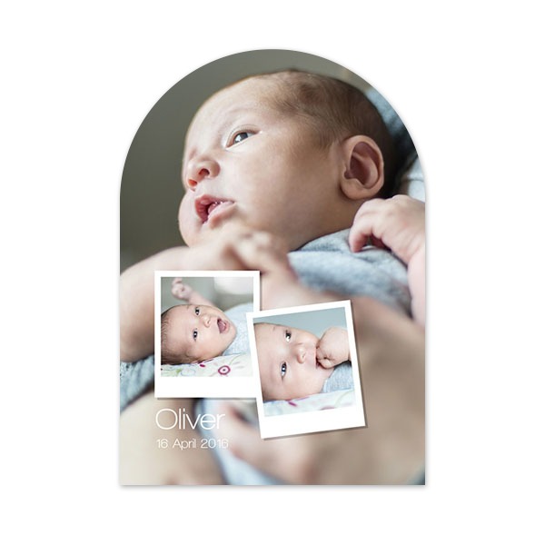 Fotokaart met boog 10 x 14,3 cm