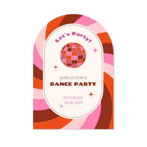 Funky Disco Party - Text Only