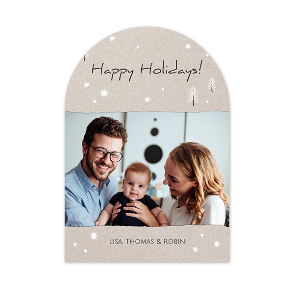 Fotokaart met boog 10 x 14,3 cm