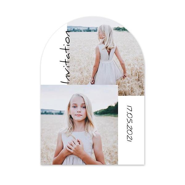 Fotokaart met boog 10 x 14,3 cm Fotokaart met boog 10 x 14,3 cm