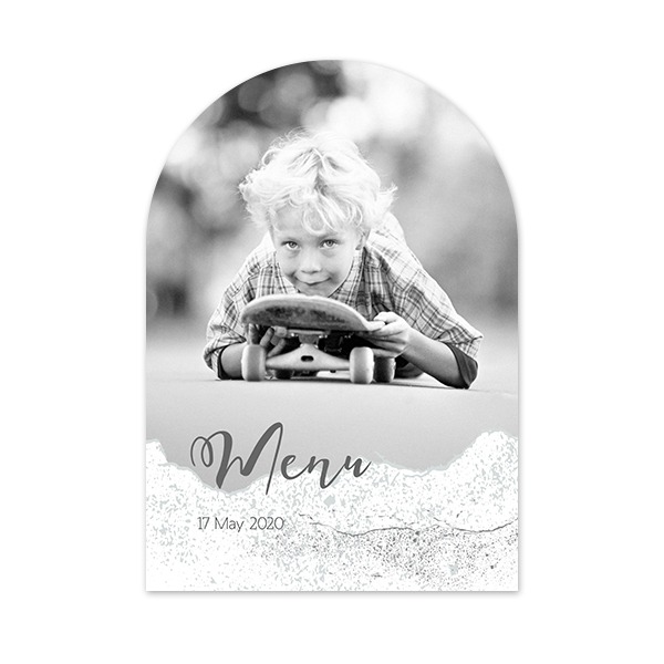 Fotokaart met boog 10 x 14,3 cm