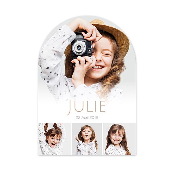 Fotokaart met boog 10 x 14,3 cm