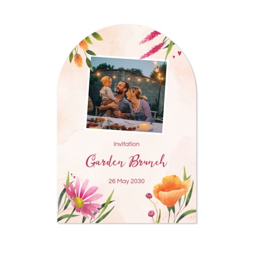 Grusskarte mit Bogen 10 x 14,3 cm Grusskarte mit Bogen 10 x 14,3 cm