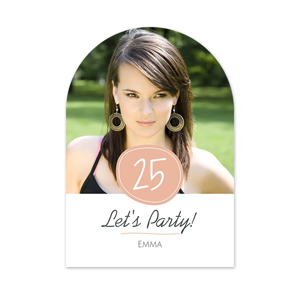 Fotokaart met boog 10 x 14,3 cm