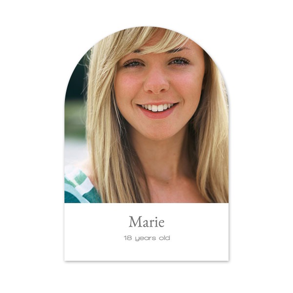 Grusskarte mit Bogen 10 x 14,3 cm