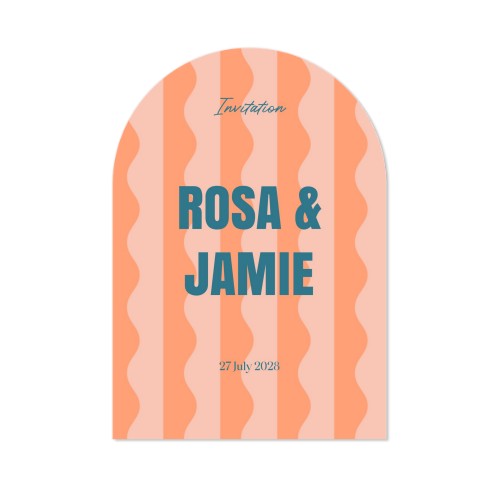 Color Blocking Waves Invitation