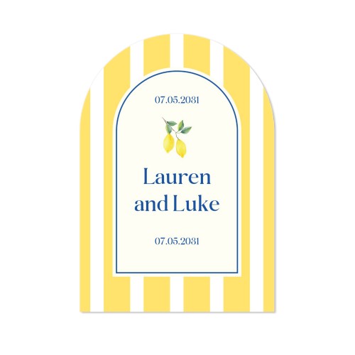 Dolce Vita Lemon Stripes Invitation