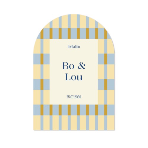 Elegant Stripe Frame Invitation