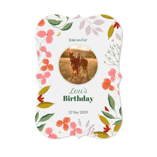 Enkla Fotokort med spetskant Stående 10 x 14,3 cm