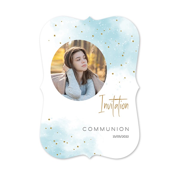 Grusskarte mit Klammer-Rahmen Hochformat 10 x 14,3 cm