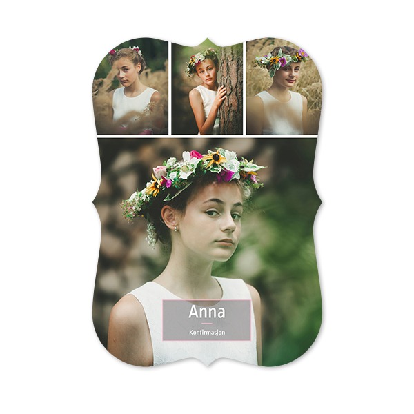 Enkle Fotokort med spisse kanter stående 10 x 14,3 cm