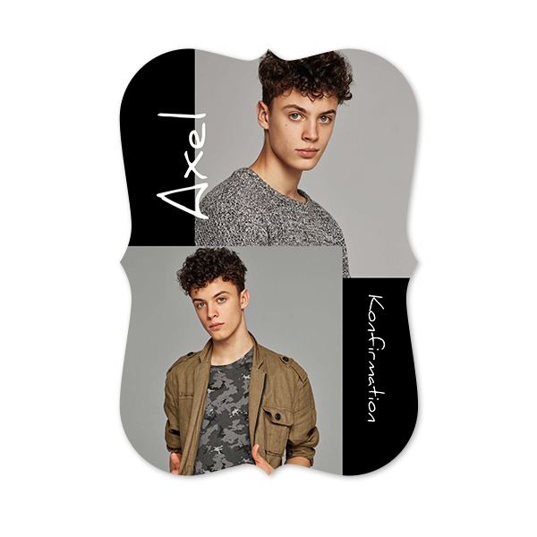 Enkla Fotokort med spetskant Stående 10 x 14,3 cm