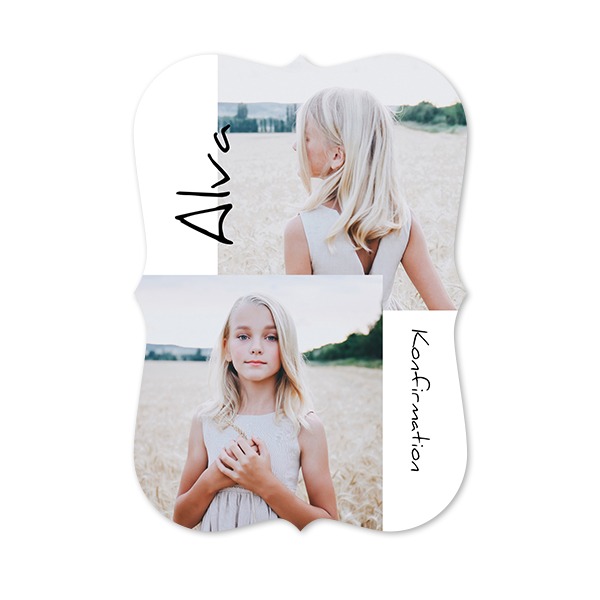 Enkla Fotokort med spetskant Stående 10 x 14,3 cm