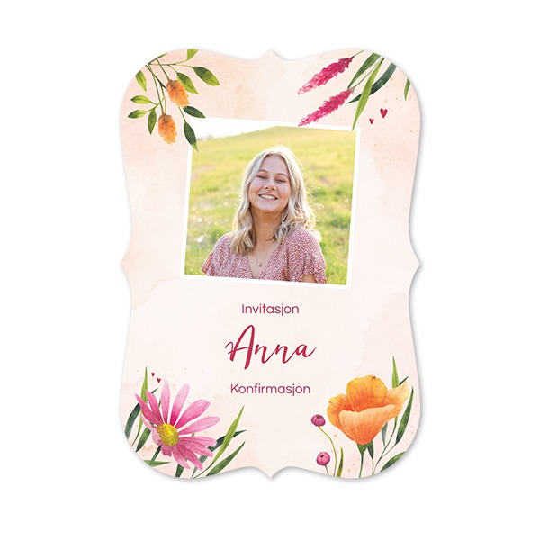 Enkle Fotokort med spisse kanter stående 10 x 14,3 cm