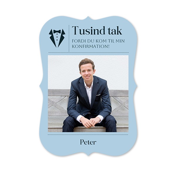 Enkle Fotokort spidse kanter Portræt 10 x 14,3 cm