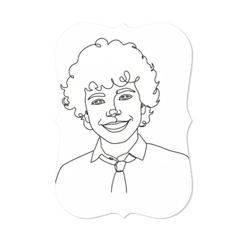 Single Card with brackets Portrait 10 x 14,3 cm
