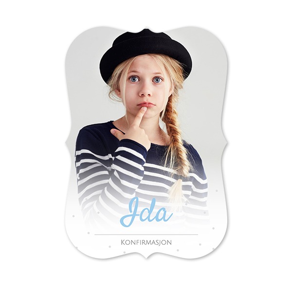 Enkle Fotokort med spisse kanter stående 10 x 14,3 cm