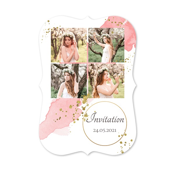 Faire-part 1 Accolades portrait 10 x 14,3 cm