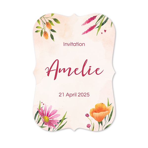 Single Card with brackets Portrait 10 x 14,3 cm