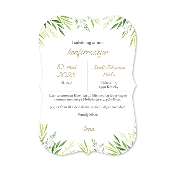 Enkle Fotokort med spisse kanter stående 10 x 14,3 cm