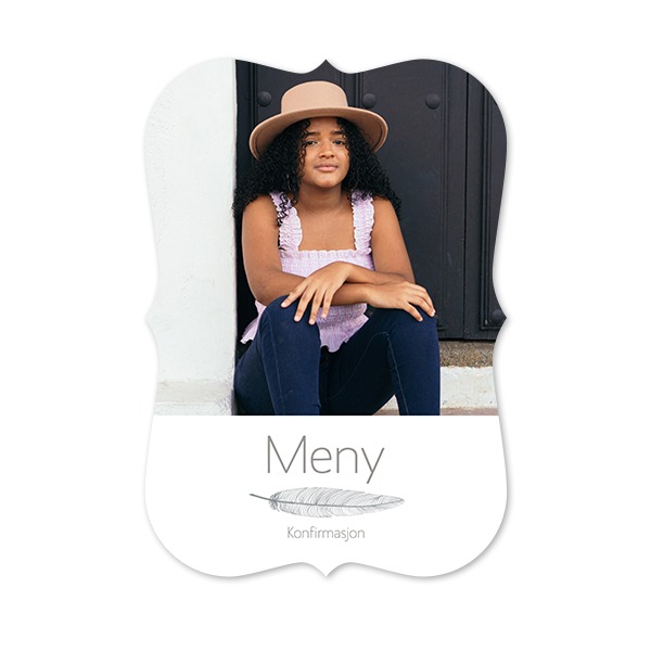 Enkle Fotokort med spisse kanter stående 10 x 14,3 cm