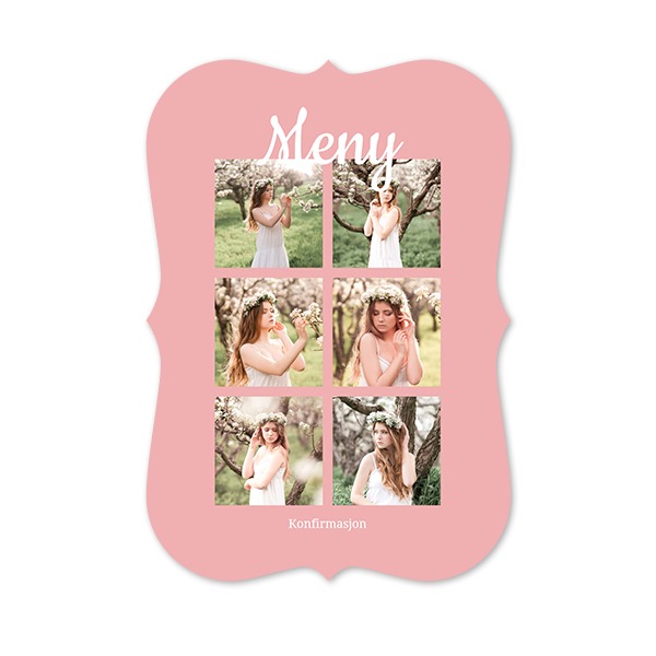 Enkle Fotokort med spisse kanter stående 10 x 14,3 cm