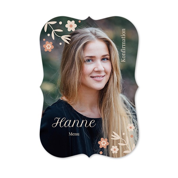 Enkle Fotokort spidse kanter Portræt 10 x 14,3 cm