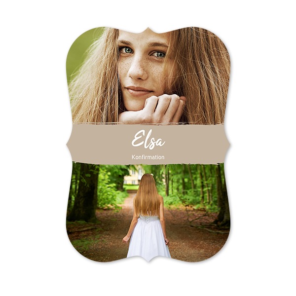 Enkla Fotokort med spetskant Stående 10 x 14,3 cm